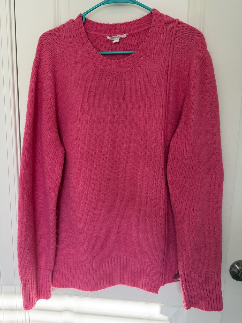 Women's Crewneck Sweater in Hot Pink